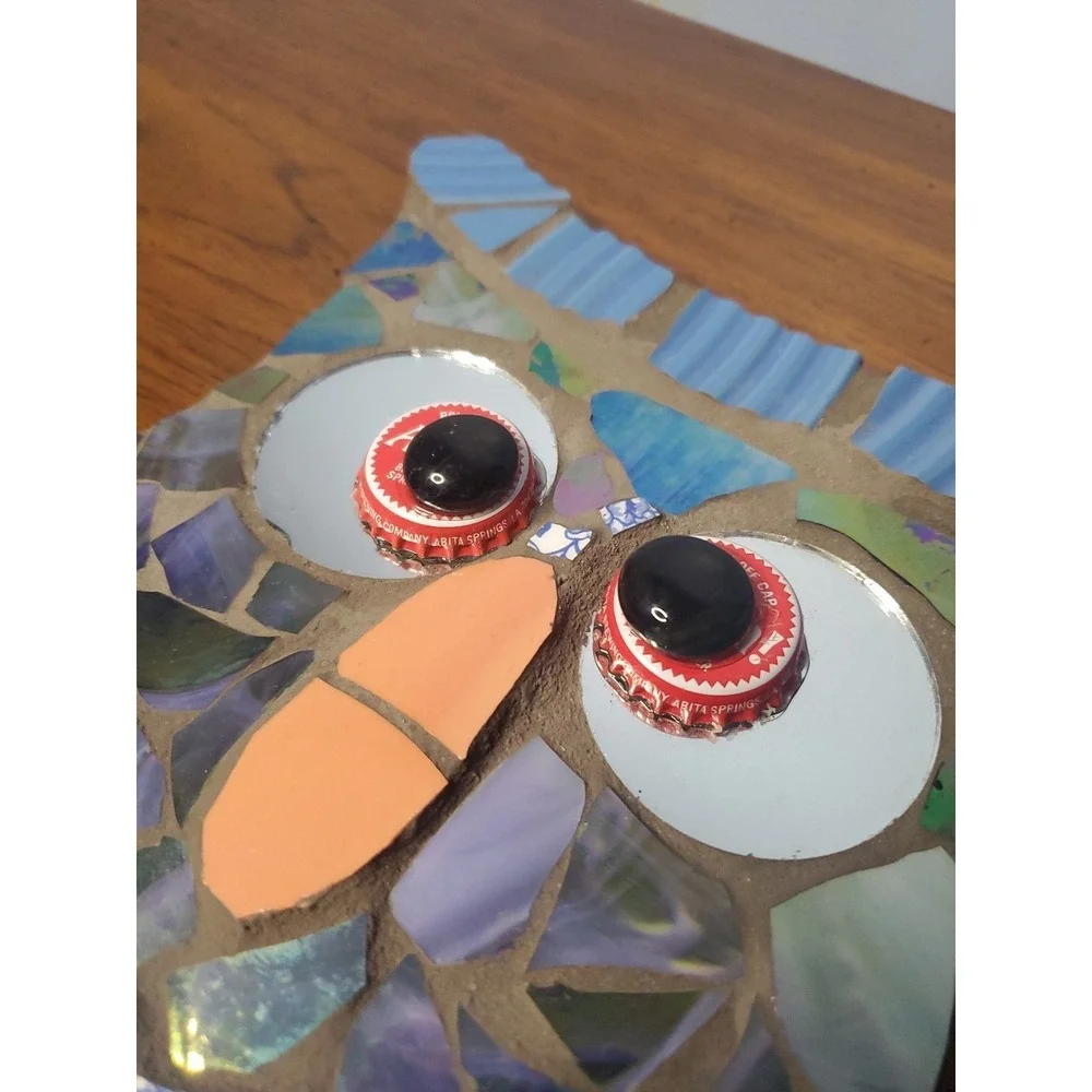 Mosaic Owl Wall Hang With Hook